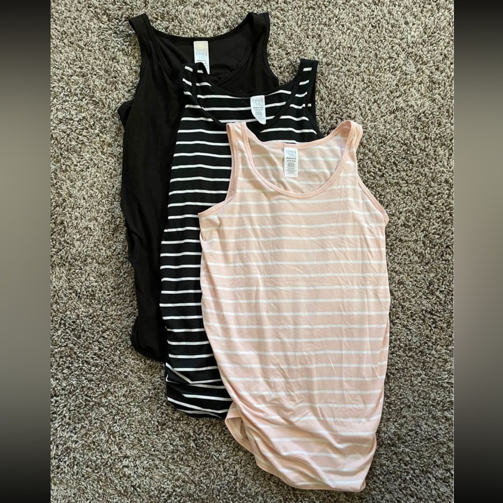 Wide strap maternity tank tops